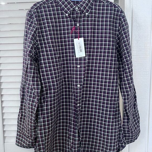 Men's Plaid Button-Down Shirt - Picture 1 of 7